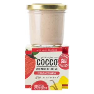 Cremoso huevo sabor de fresa y vainilla