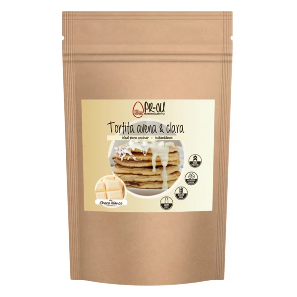 pancake creeps proteicas de Avena y clara de huevo sabor Chocolate blanco Pr-ou