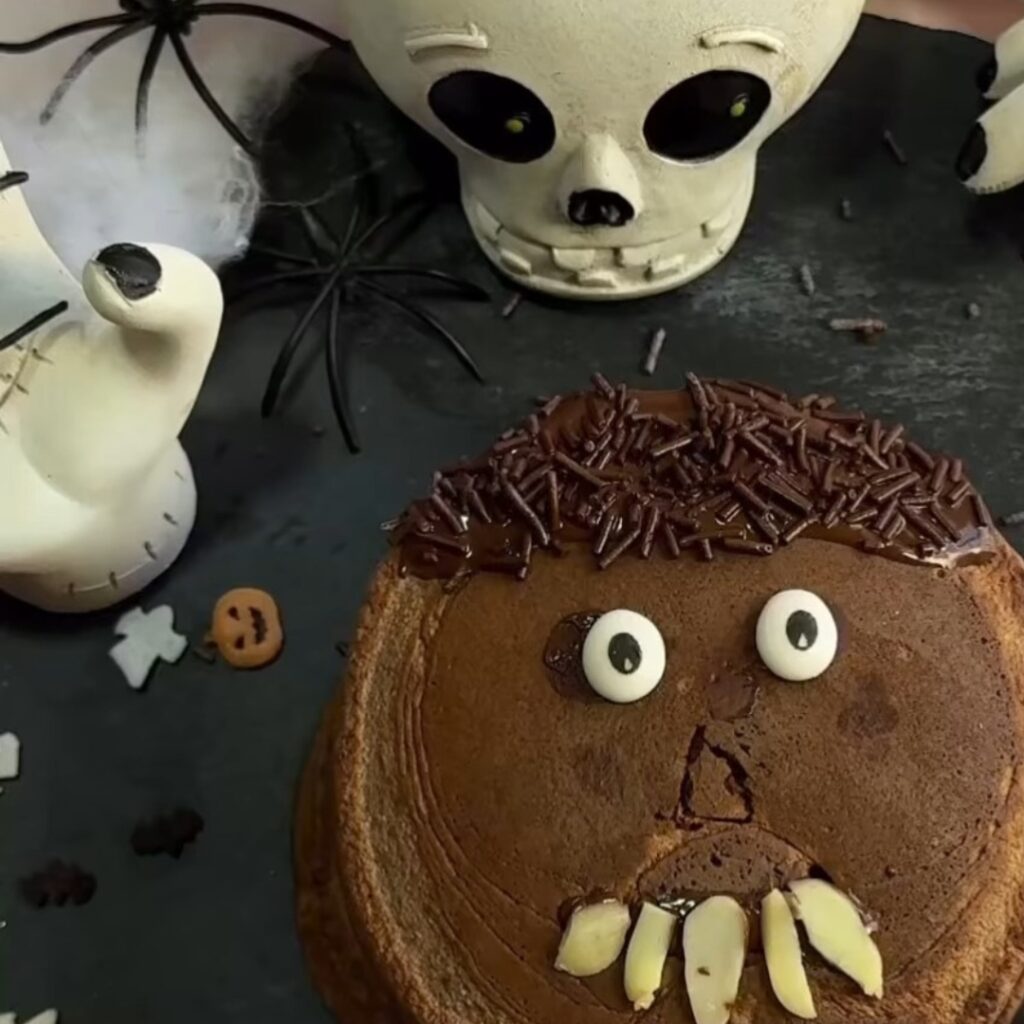 receta pancake de chocolate para halloween