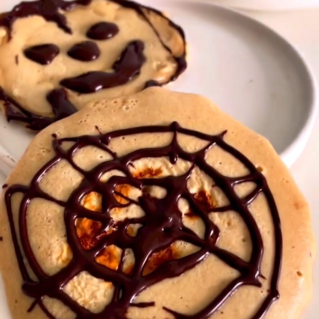 tortitas de halloween con pancake protein